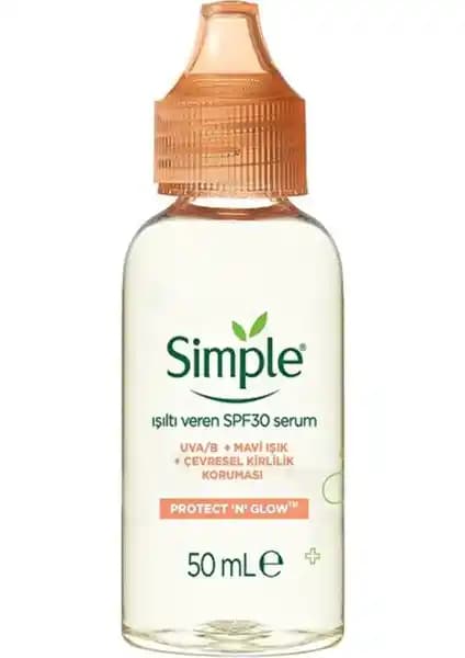 Simple Protect & Glow SPF 30 Serum: Hassas Ciltler İçin Güçlü Koruma ve Işıltı Sağlar
