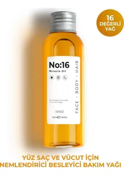 Sinoz No:16 Nemlendirici ve Yenileyici Bakım Yağı: Cilt ve Saç Bakımında Doğal Güç