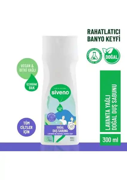 Siveno %100 Doğal Duş Sabunu Lavanta Aromasıyla Rahatlatıcı Temizlik Deneyimi