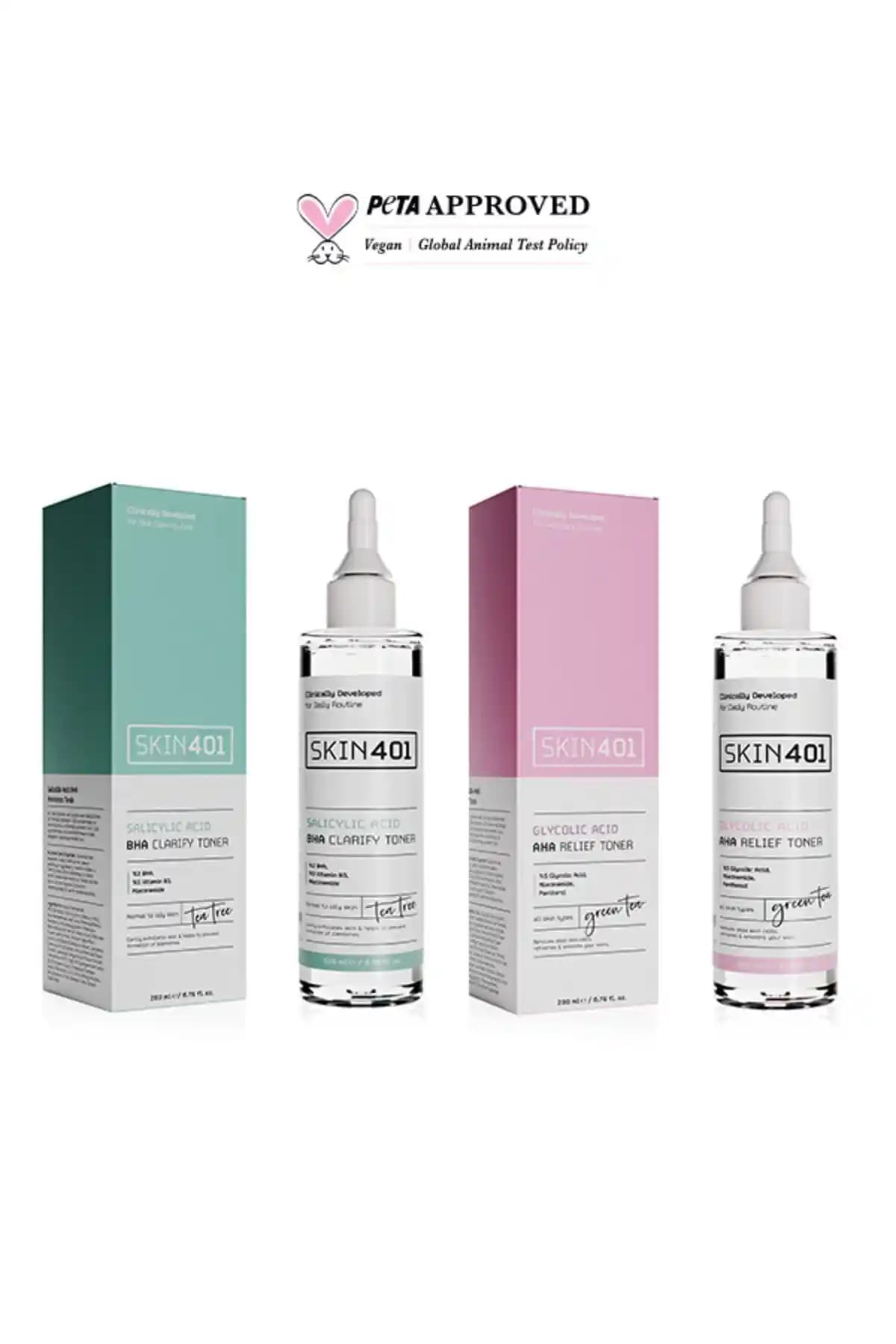 Skin401 Tonik 2'li Bakım Seti: Doğal ve Etkili Cilt Temizliği ve Bakım Çözümü