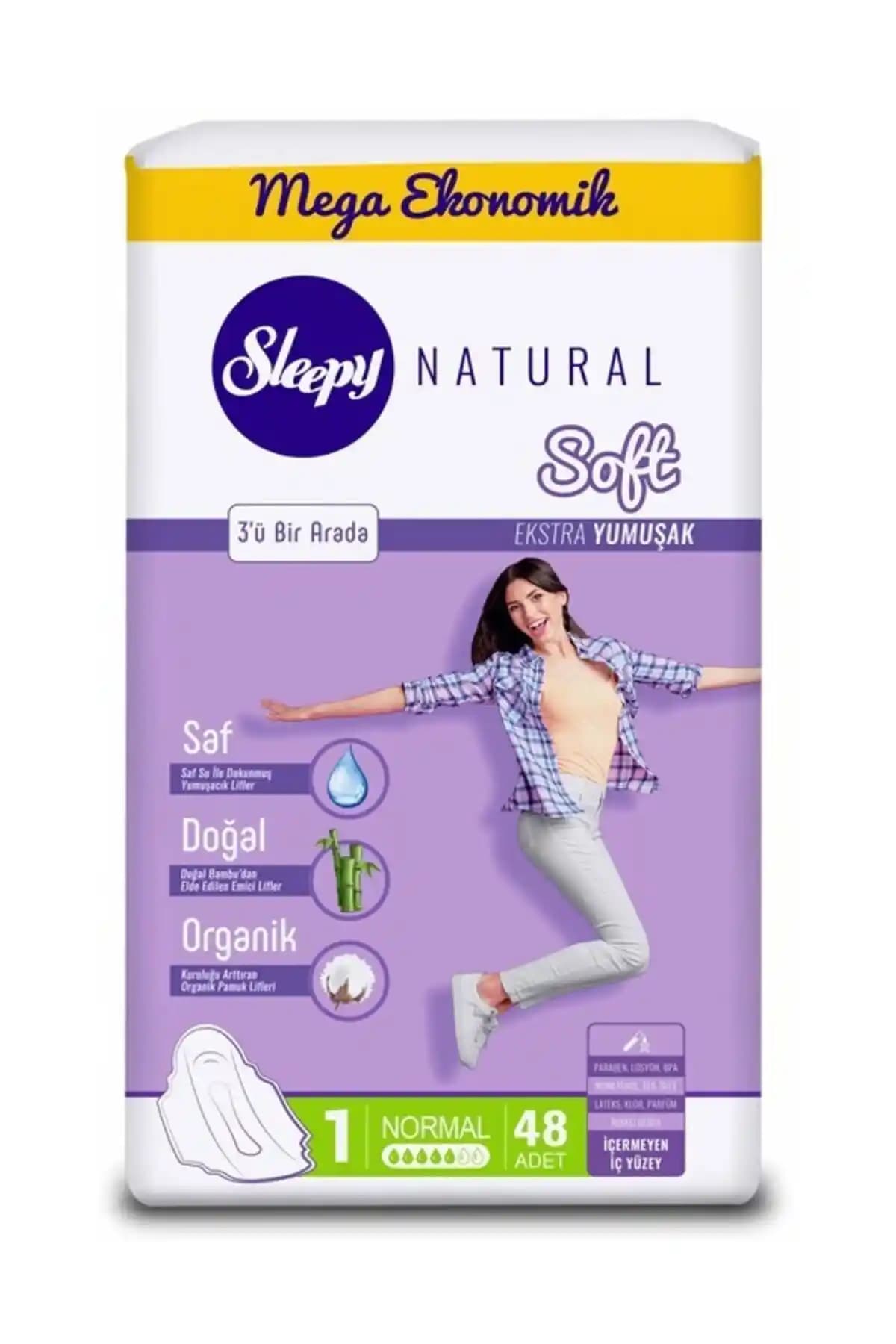 Sleepy Natural Soft Ekstra Yumuşak Normal Ped Günlük Konfor ve Güvenlik İçin Uygun