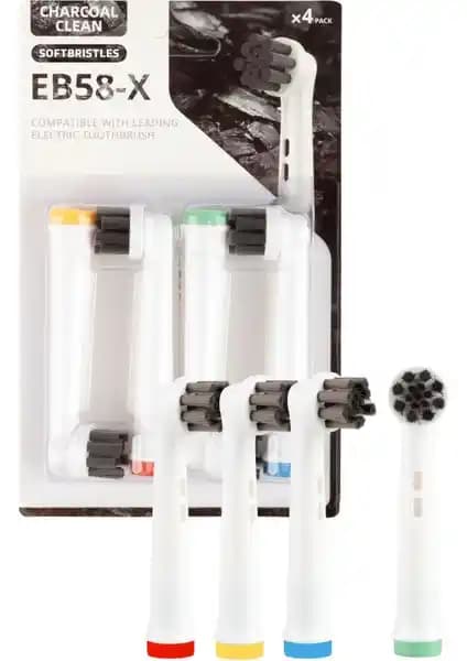 Soft Bristles 4 Adet Wide Angle Cleaning Eb58-x Oral-b Uyumlu Yedek Başlıklar ile Hassas Dişler İçin Temizlik Çözümü