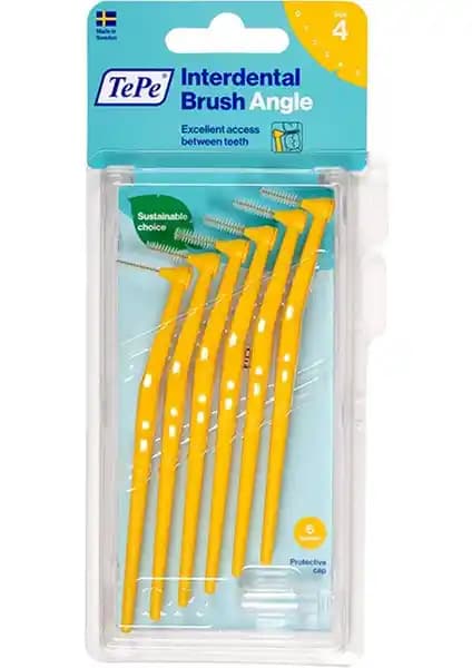 Tepe Angel Arayüz Fırçası Sarı 0.7 mm 6'lı set ile etkili diş arası temizliği ve ağız hijyeni