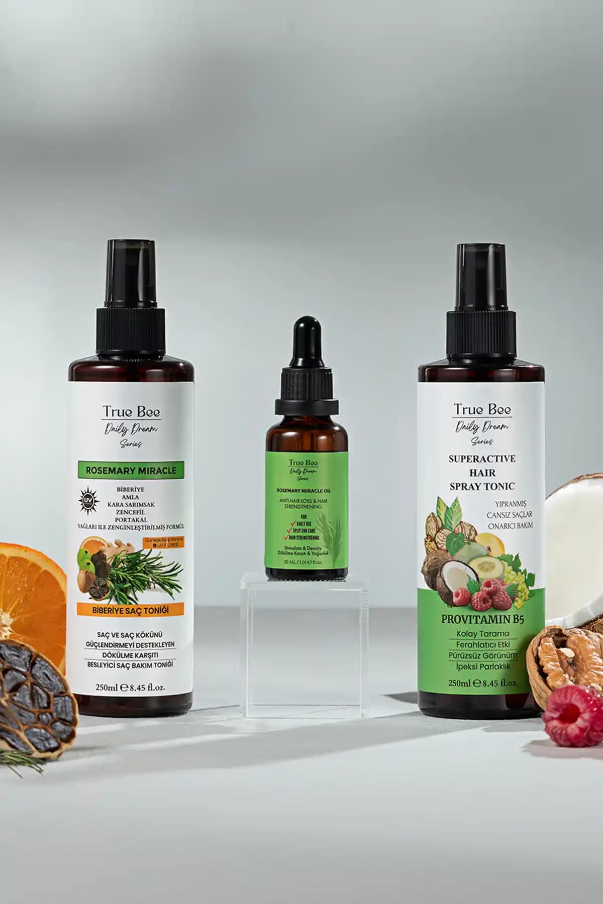 True Bee Güçlü 3’lü Mucizevi Saç Seti ile Saç Sağlığınızı Yeniden Kazanın