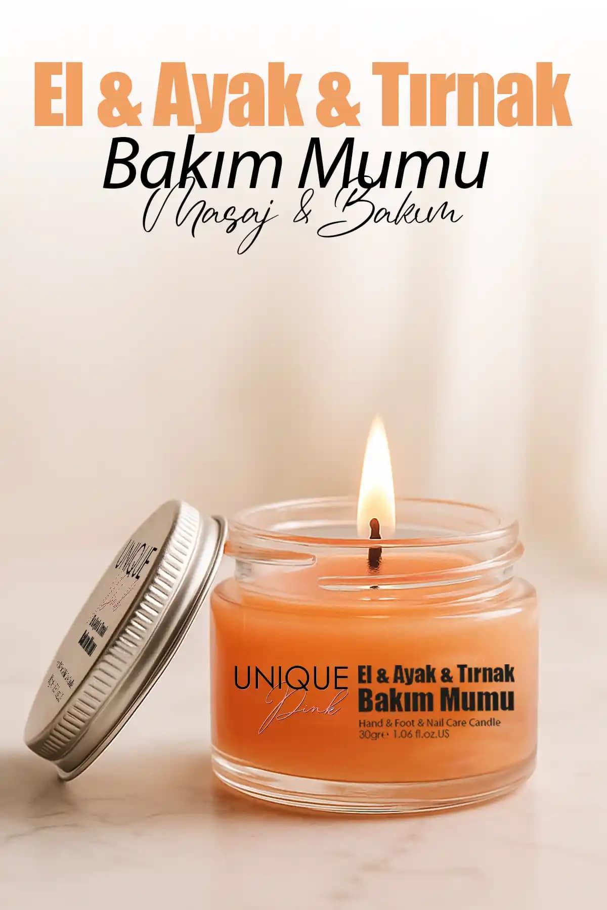 Unique Pink Doğal Çatlaklara Karşı Etkili Bakım Mumu El, Ayak ve Tırnaklar İçin Güvenli Çözüm