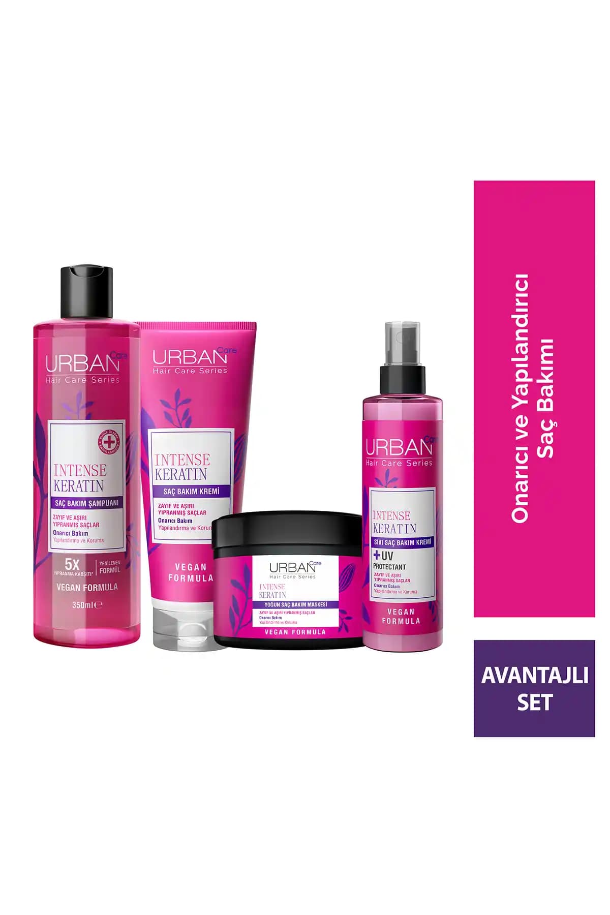 Urban Care Intense & Keratin Yoğun Hasar Onarıcı Seti: Saçlarınız İçin Güçlü ve Doğal Bakım Çözümü