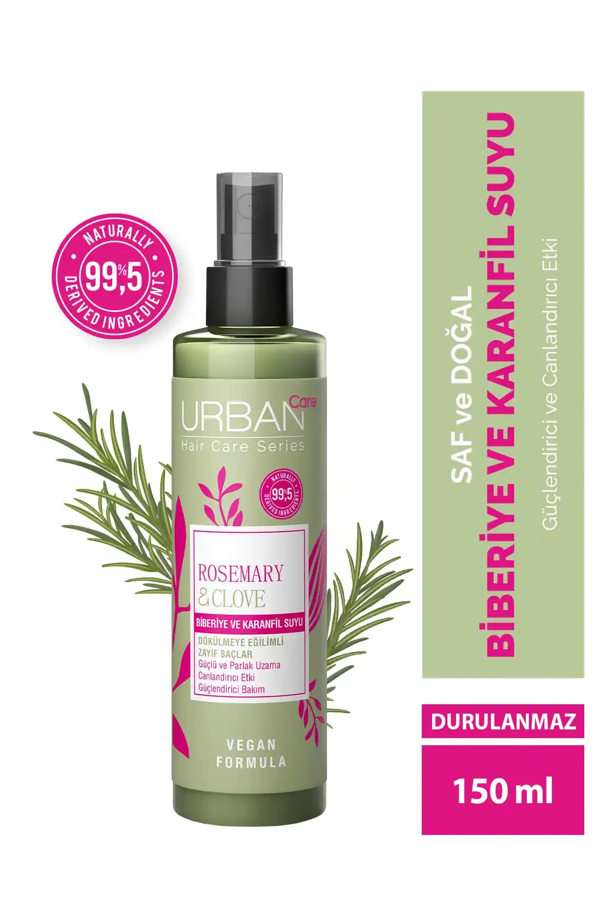 Urban Care Rosemary & Clove Biberiye ve Karanfil Suyu ile Doğal ve Güçlü Saç Bakımı Çözümü