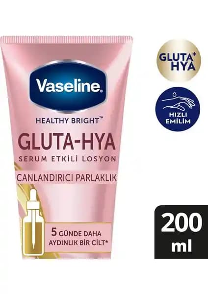 Vaseline Gluta Hya Serum Etkili Losyon ile Cilt Parlaklığı ve Koruma Sağlayan Günlük Bakım Ürünü