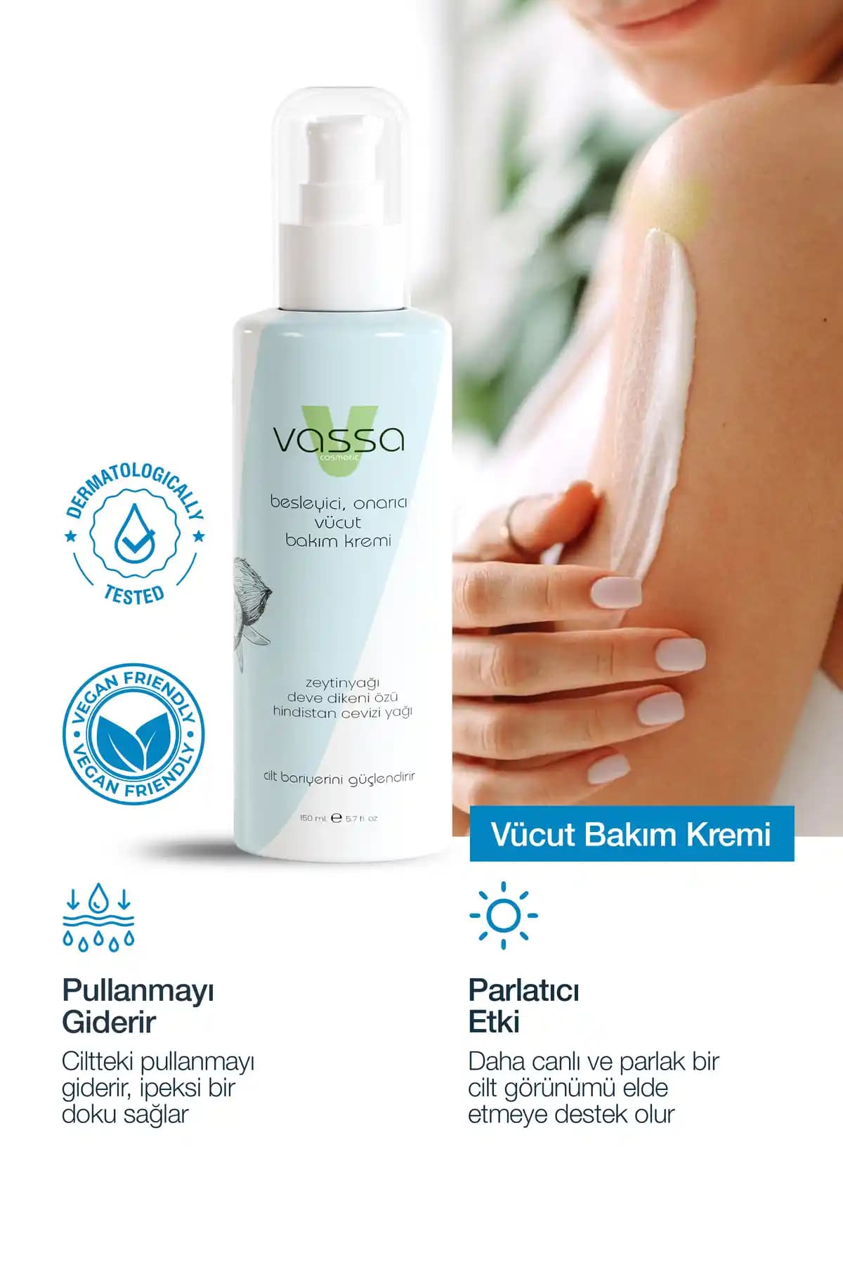 Vassa Yoğun Nemlendirici Vücut Kremi: Doğal ve Etkili Cilt Bakımı İçin Güçlü Seçenek