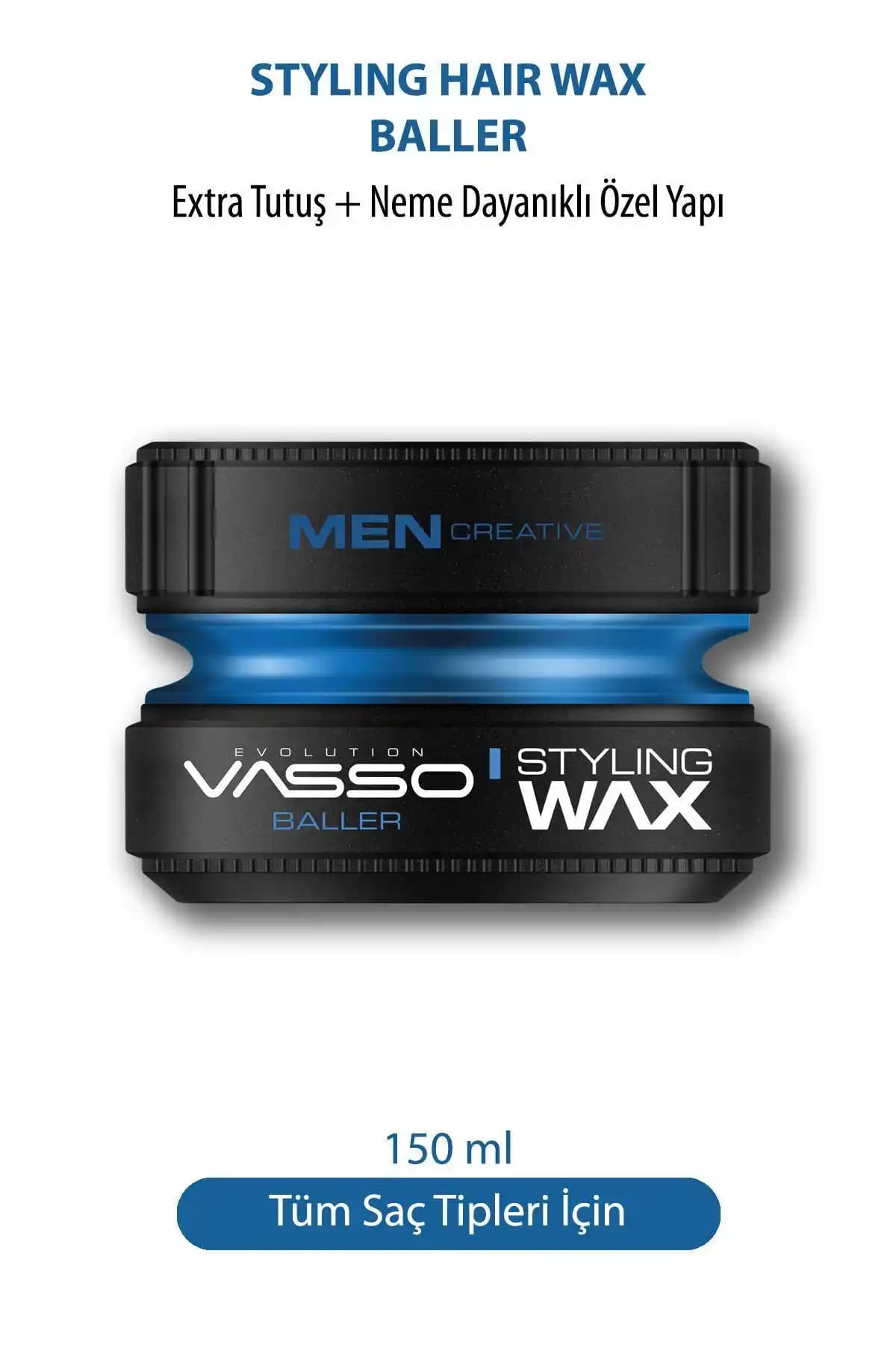 Vasso Men 24 Saat Tutuş Sağlayan Parlak Görünüm Veren Neme Dayanıklı Wax Ürünü