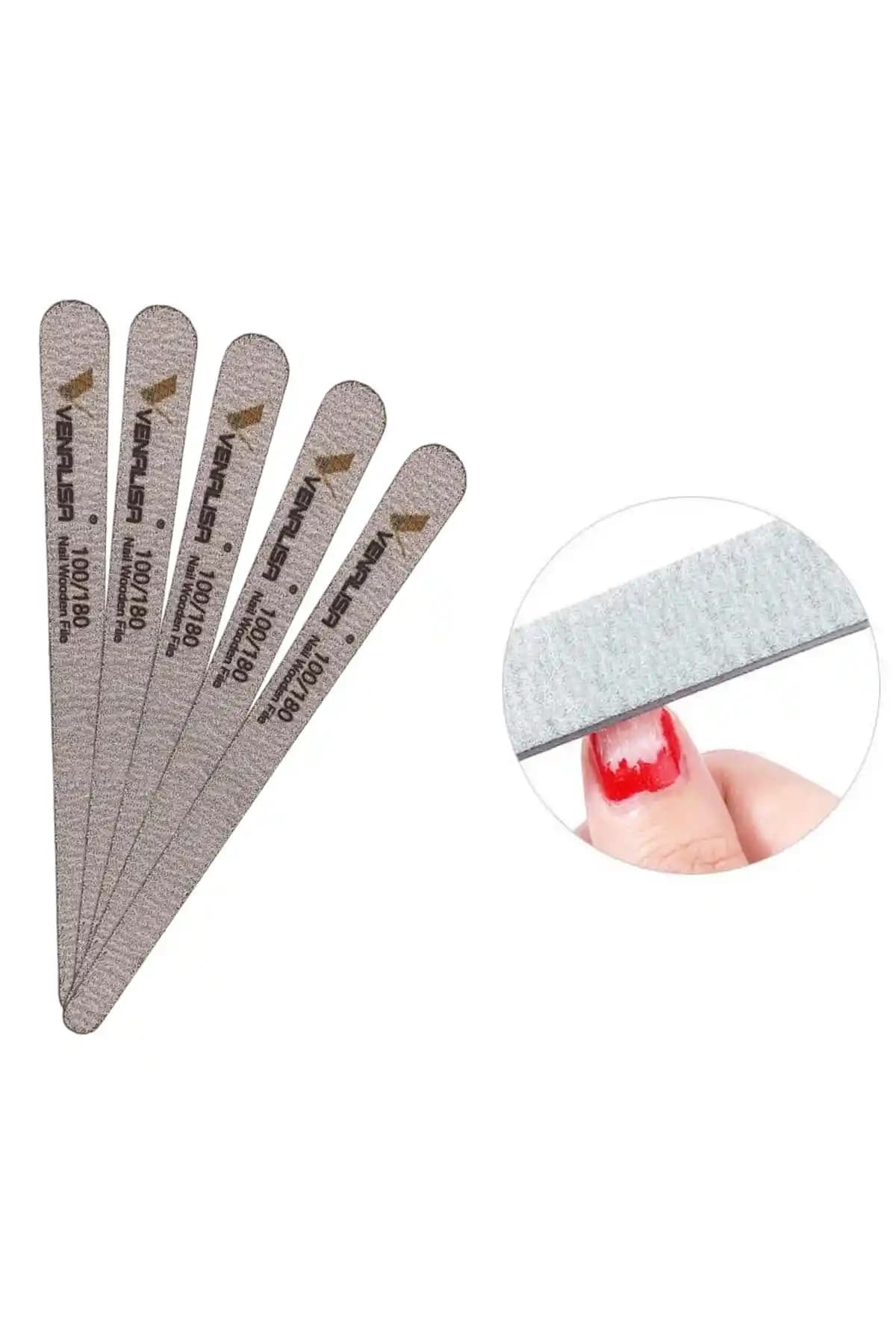 Venalisa 5'li İnce Sert Kağıt Törpü Seti Profesyonel ve Kişisel Tırnak Bakımı İçin