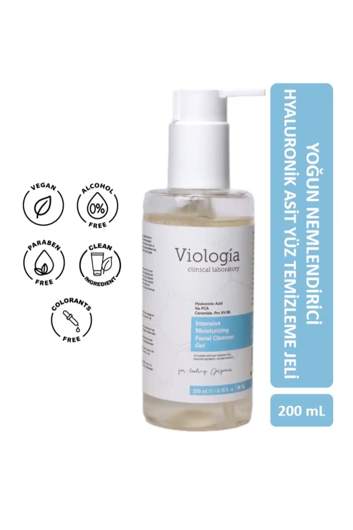Viologia Hyaluronik Asit İçeren Yüz Temizleme Jeli - Derinlemesine Temizlik ve Nemlendirme