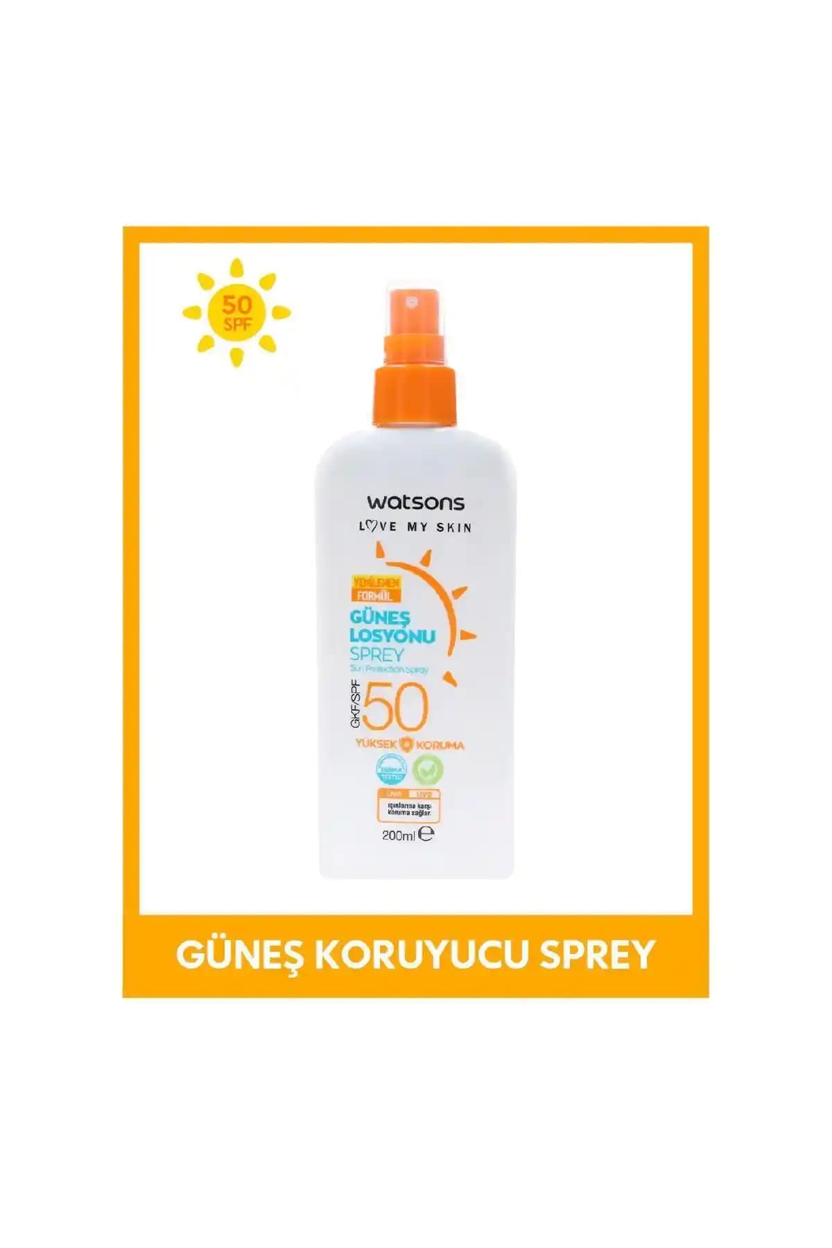 Watsons Sun Vücut Koruyucu Sprey SPF50 ile Güçlü ve Güvenilir Güneş Koruması