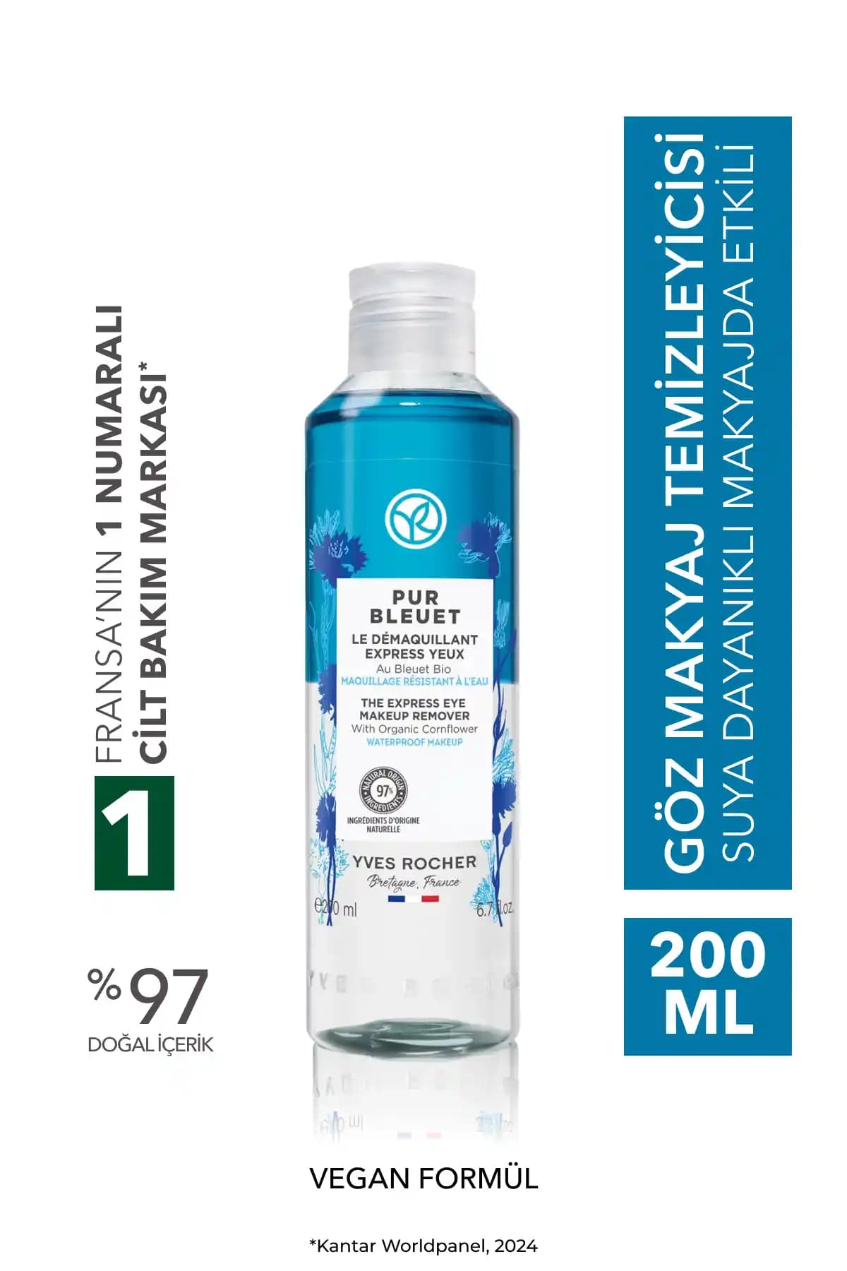Yves Rocher Çift Fazlı Göz Makyaj Temizleyici Tüm Ciltler İçin 200ml