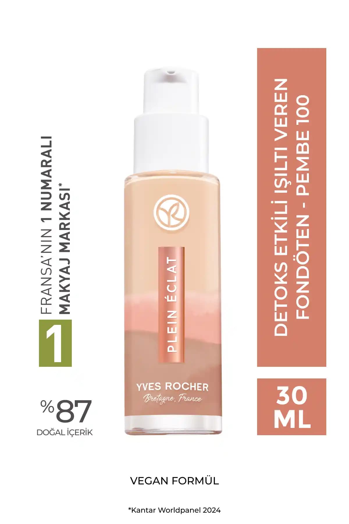 Yves Rocher Detoks Etkili Işıltı Veren Fondöten ile Doğal Güzelliğinizi Vurgulayın