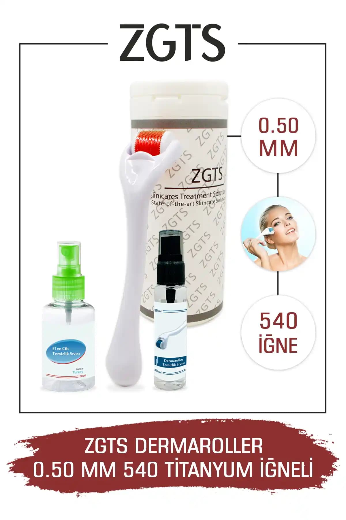 Zgts Dermaroller 0,50 mm Titanyum Mikro İğne Teknolojisiyle Cilt Yenileme Çözümü