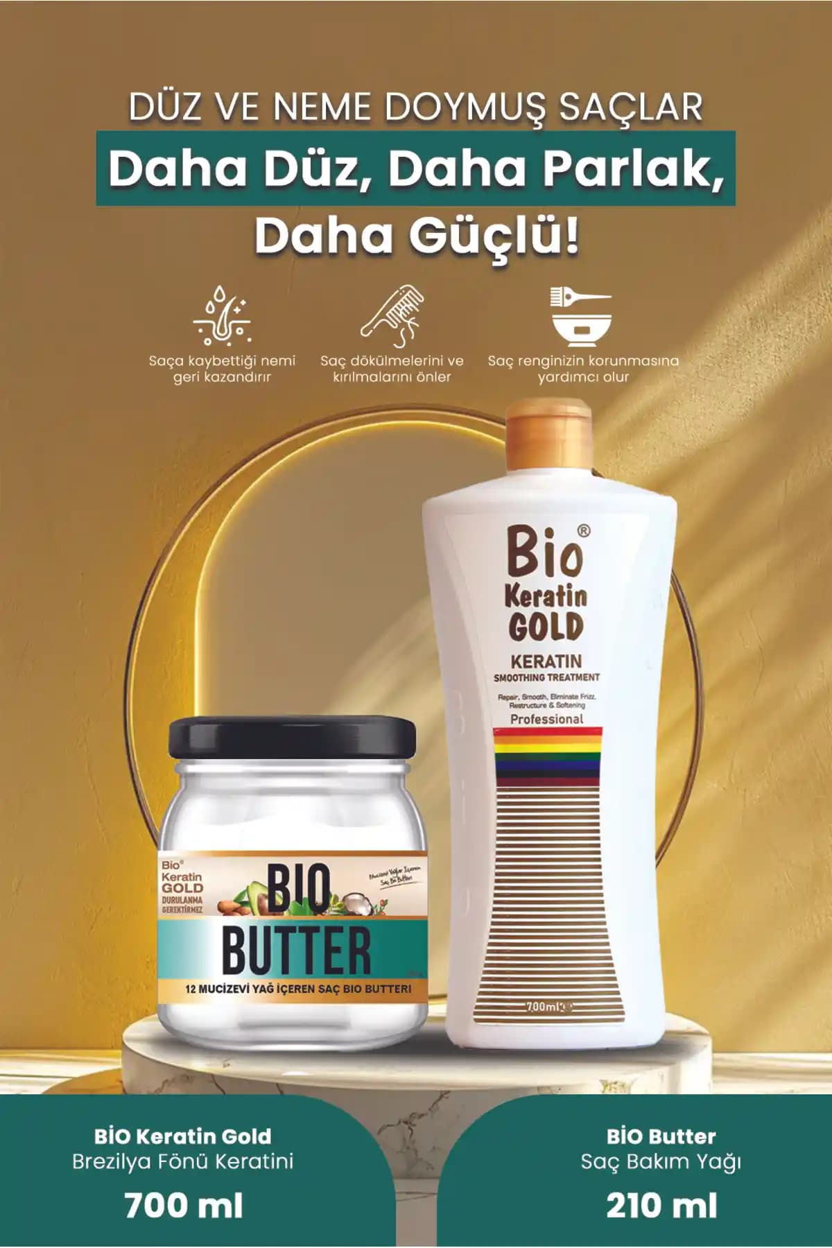 Bio Keratin Gold Brezilya Fönü ve Bio Butter Saç Bakım Yağı ile Saçlarınızda Yeni Bir Dönem Başlatın