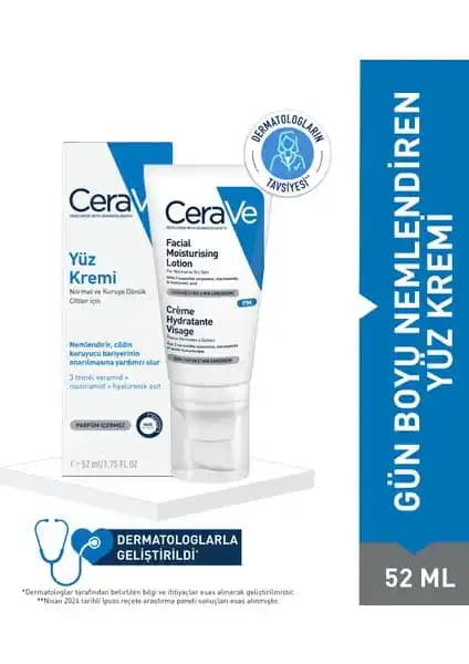 CeraVe Nemlendirici Yüz Kremi Kuru ve Hassas Ciltler İçin Güçlü Bir Nemlendirme Çözümü