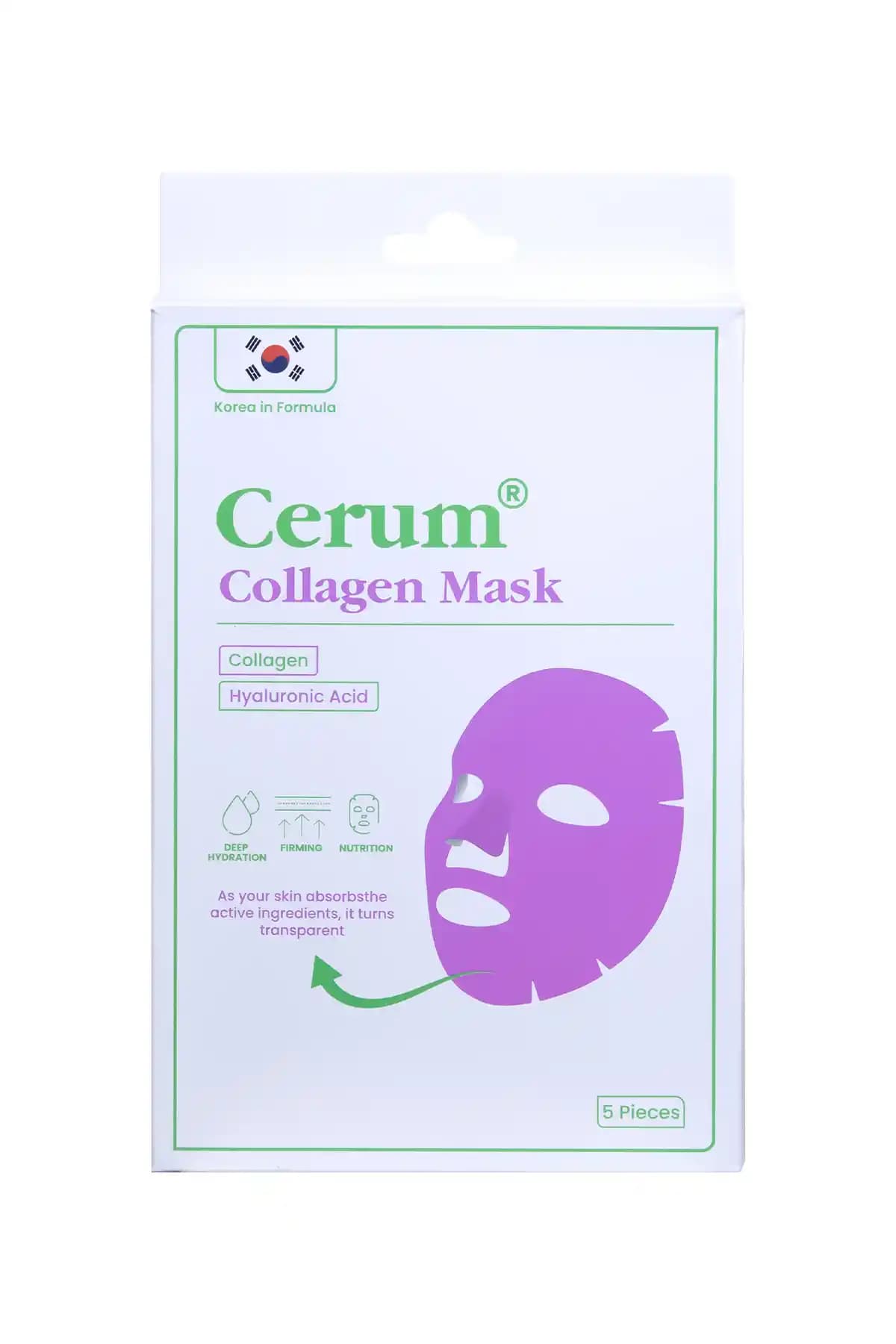 Cerum Yüzde Eriyen Kolajen Maskesi: Yaşlanma Karşıtı ve Canlandırıcı Cilt Bakım Ürünü