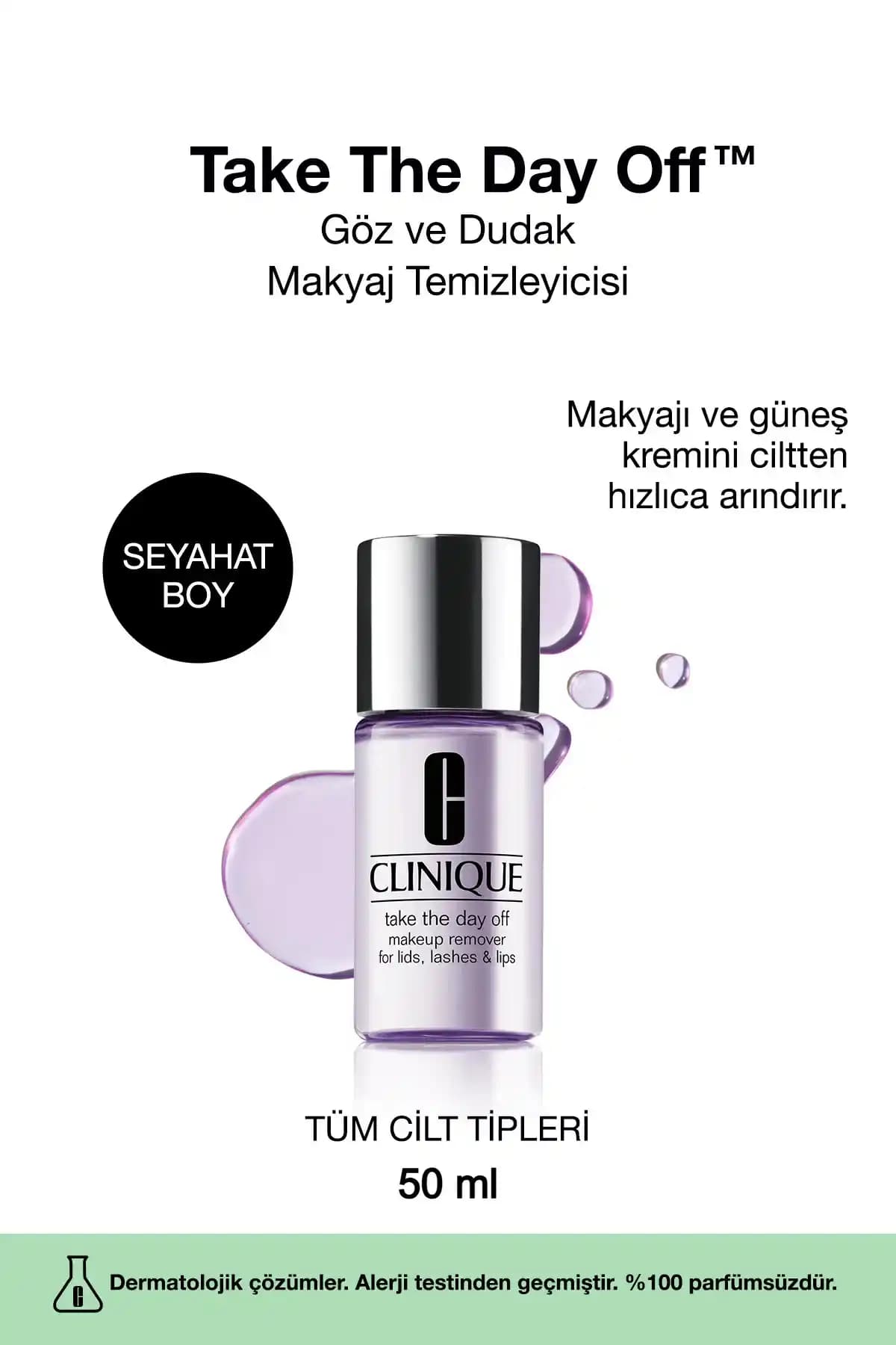 Clinique Take The Day Off Göz Dudak Makyaj Temizleyicisi Seyahat Boy 50ml
