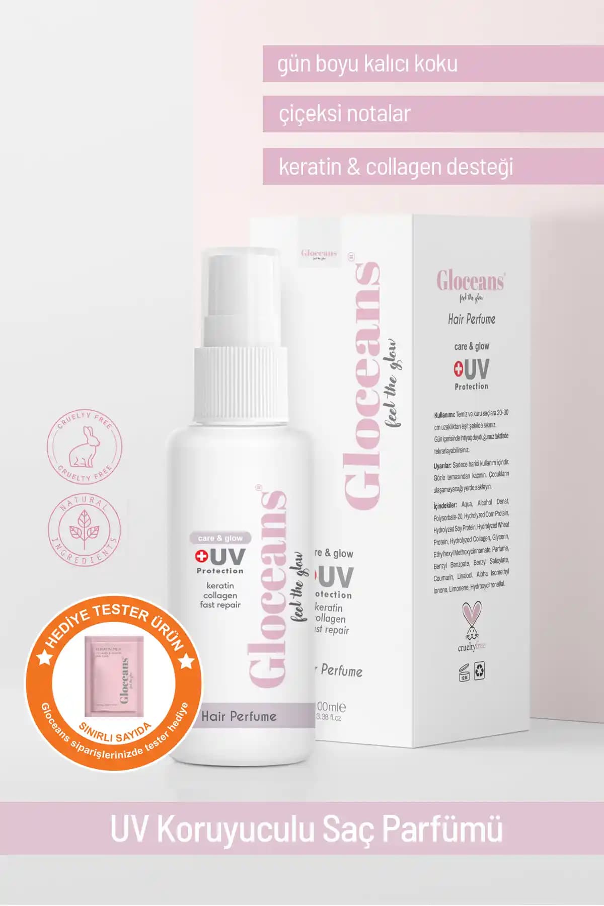 GLOCEANS Feel The Glow Saç Parfümü İncelemesi: Kalıcılık ve Ferah Koku Özellikleri