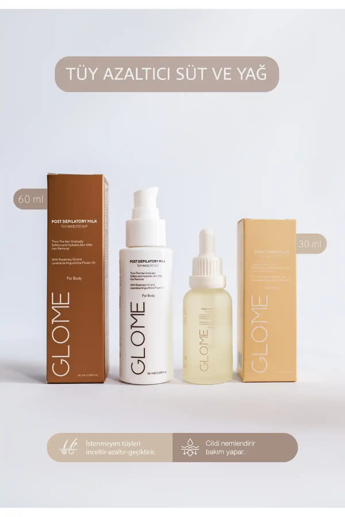 Glome Tüy Azaltıcı ve Bakım Seti: Etkili ve Çok Yönlü Cilt Bakımı Çözümü