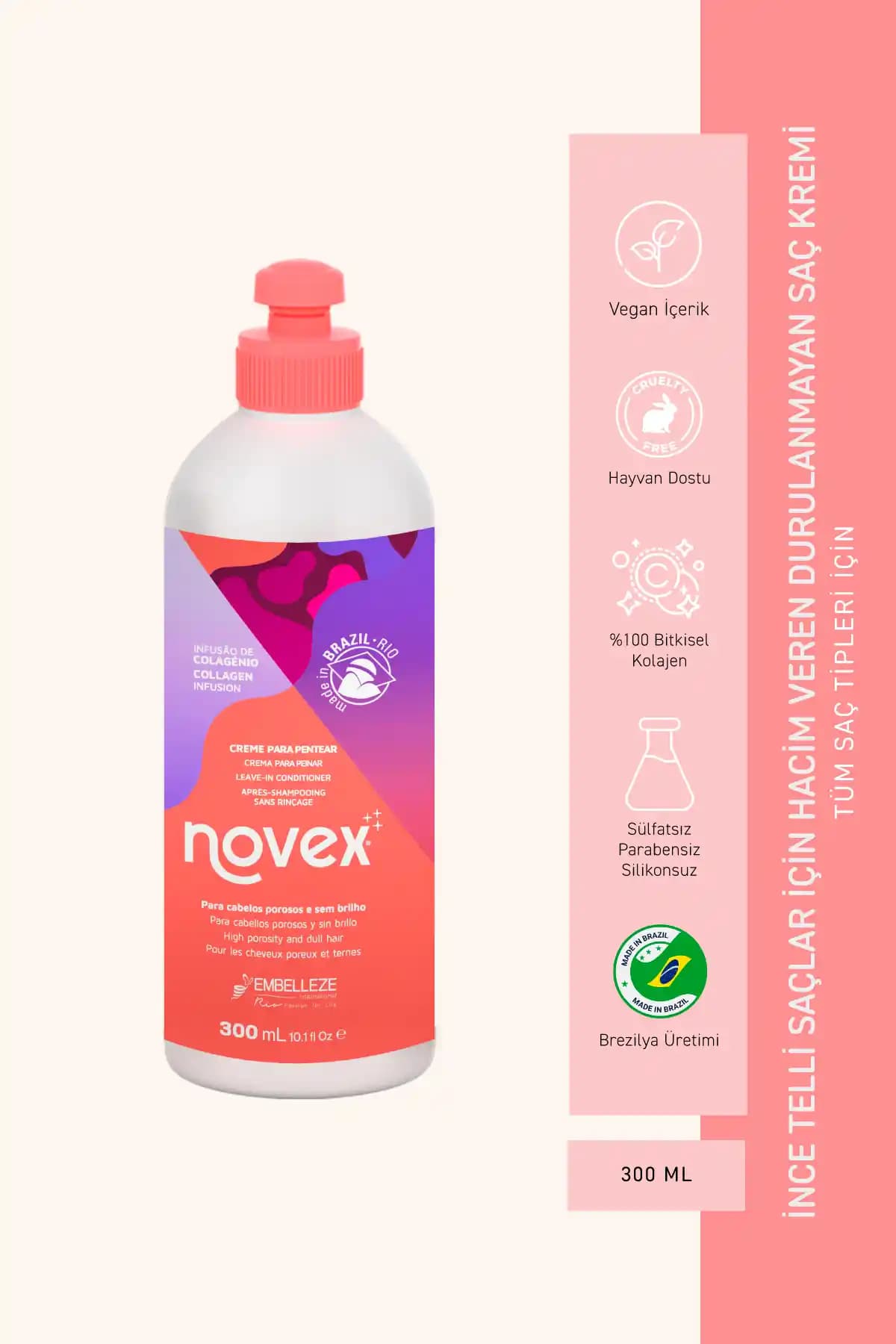 NOVEX Collagen Infusion: İnce Telli Saçlar İçin Hacim ve Sağlık Sağlayan Doğal Bakım Ürünü