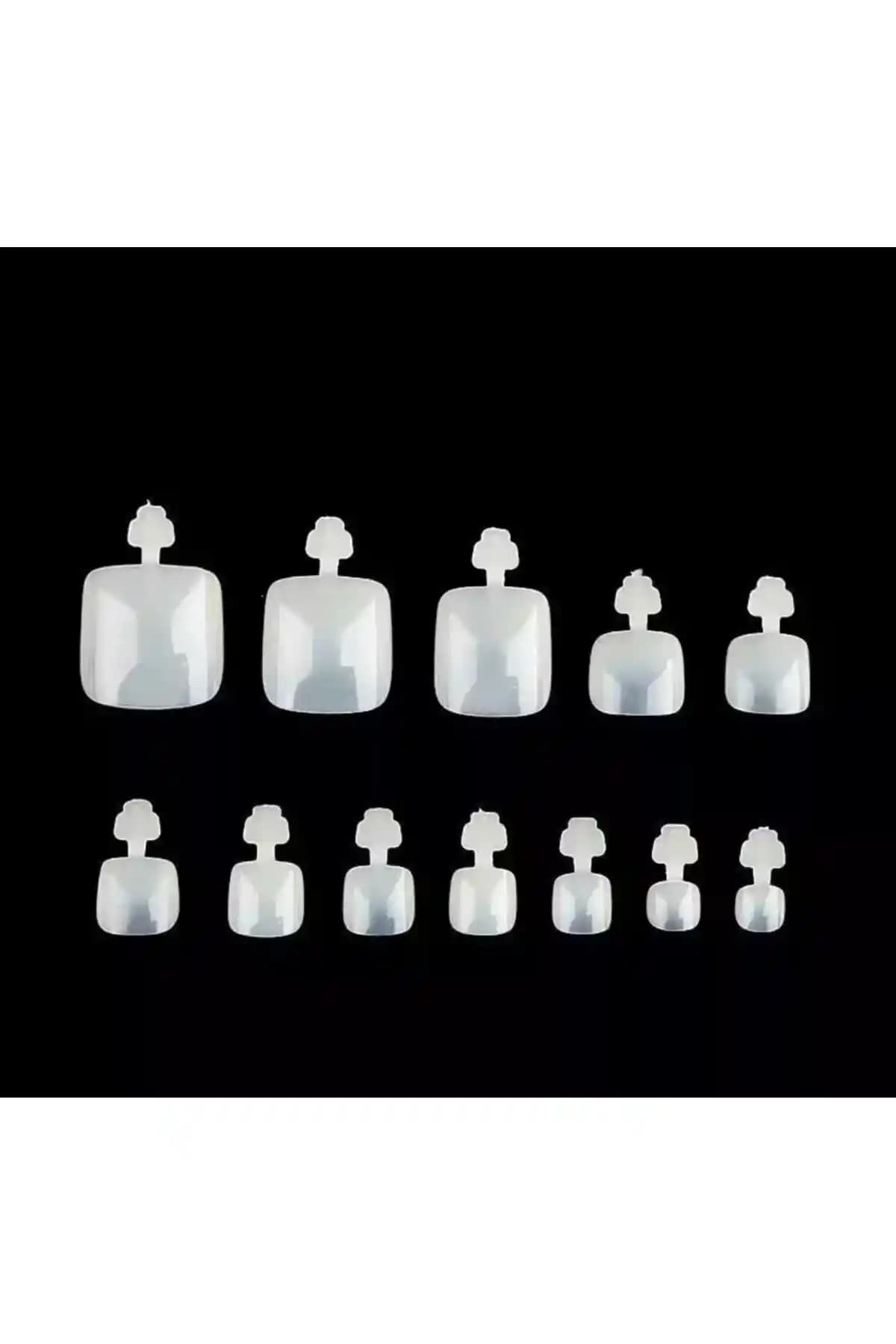 PERADİ 20 Adet Doğal Ayak Takma Tırnak Seti Estetik ve Pratik Kullanım İçin Uygun