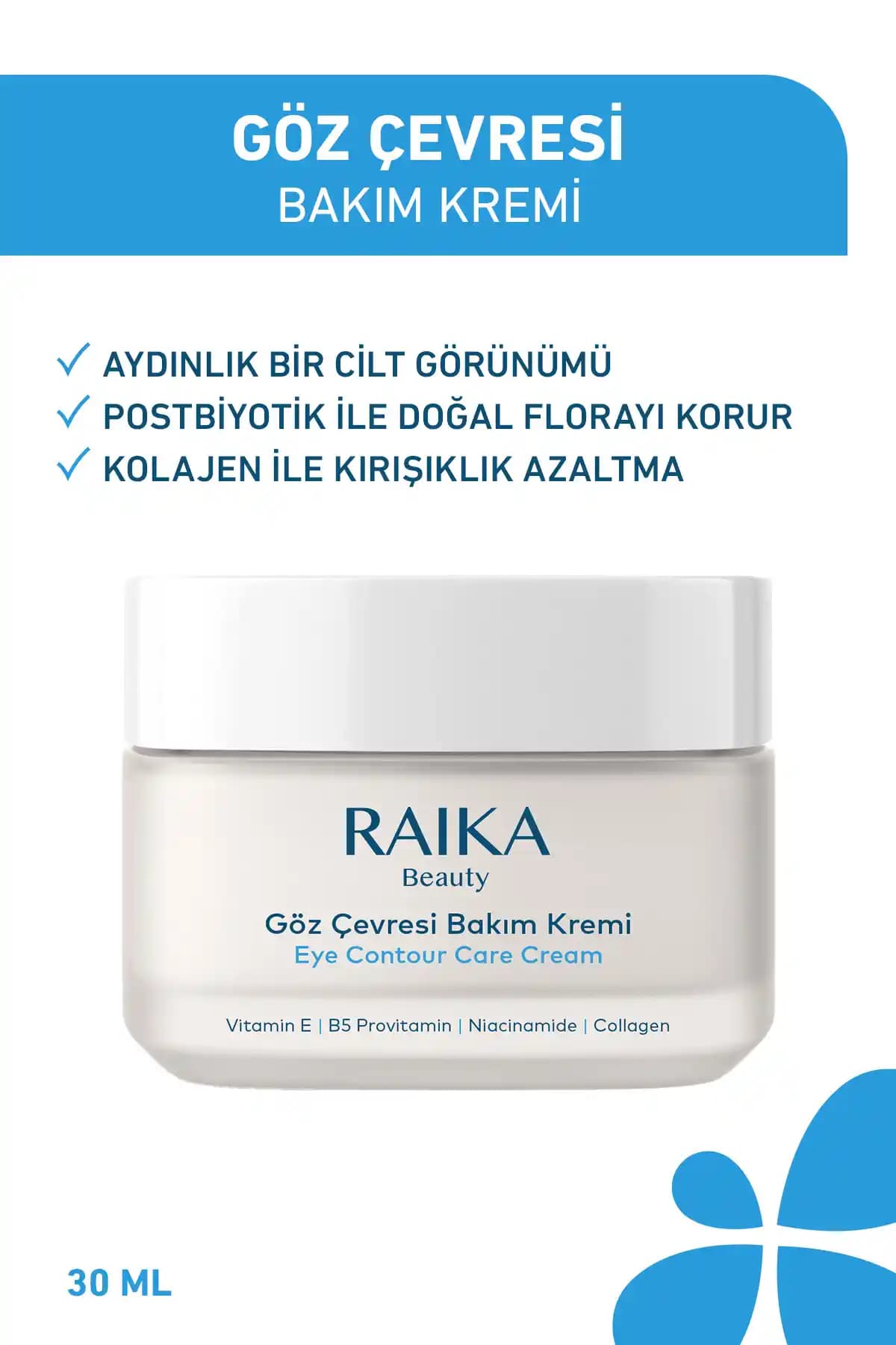Raika Beauty Göz Kremi: Yaşlanma Karşıtı, Nemlendirici ve Aydınlatıcı Göz Çevresi Bakım Ürünü