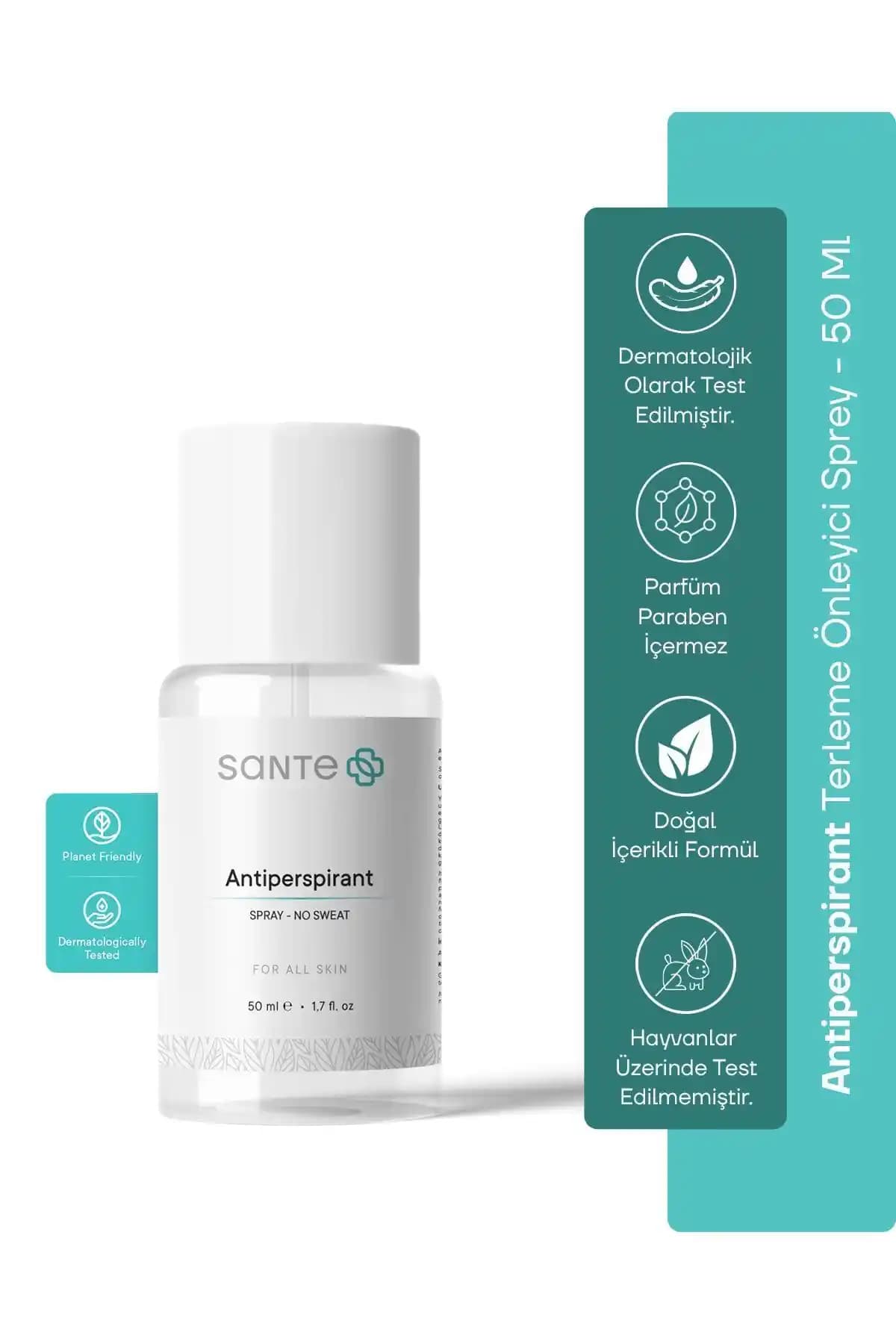 SantePlus Terleme Önleyici Sprey: Doğal İçeriklerle Gün Boyu Kuru ve Ferah Kalın