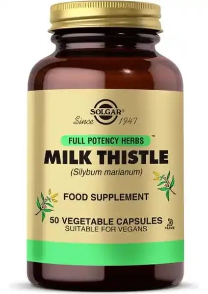 Solgar Milk Thistle 50 Kapsül Karaciğer Sağlığını Destekleyen Doğal Takviye Ürünü