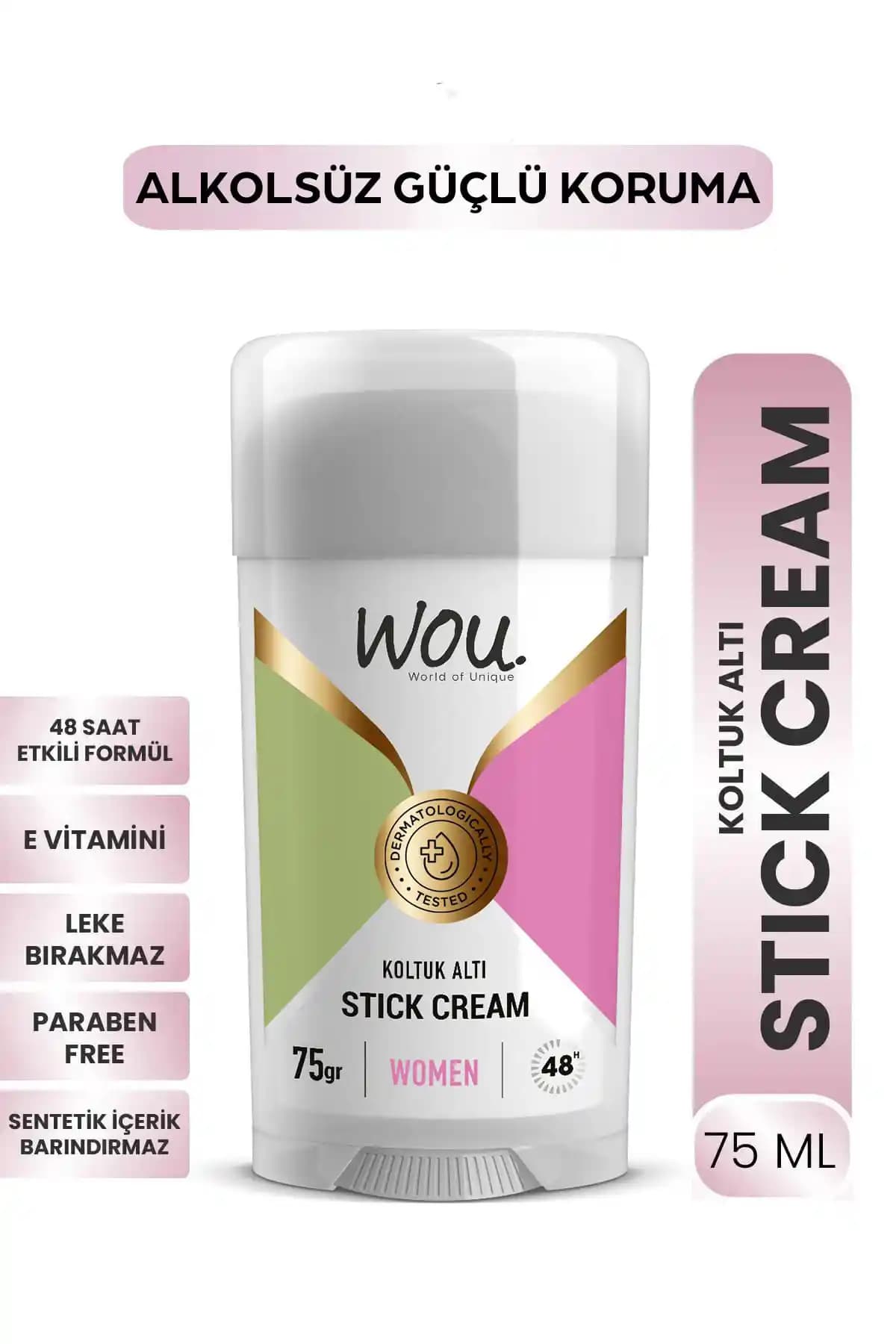WOU World of Unique Stick Krem: Kadınlar İçin Güçlü ve Güvenli Terleme Önleyici Çözüm