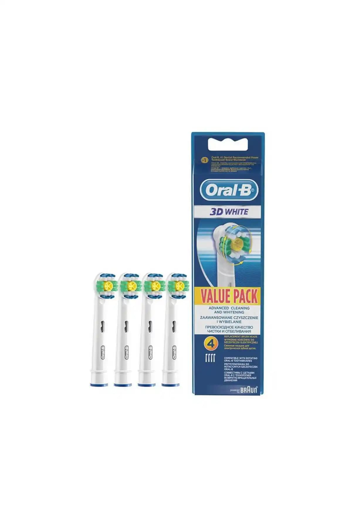 Braun Eb18 3DW 3+1 Oral-B Yedek Diş Fırçası: Beyazlatma ve Temizlik İçin Güvenilir Seçenek