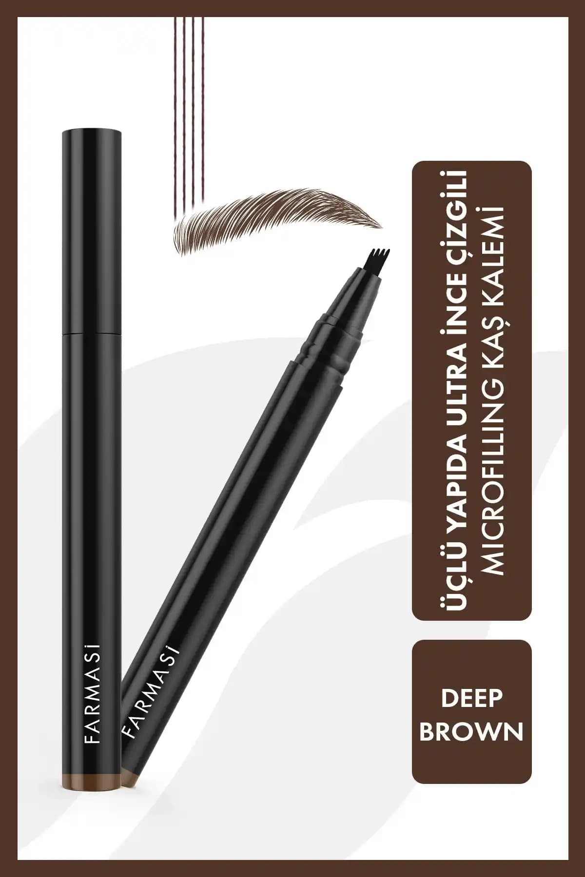 Farmasi Microblading Kaş Kalemi 04 Deep Brown Doğal ve Dolgun Görünüm Sağlayan Kalem