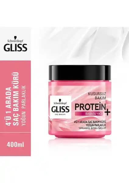 Gliss 4'Ü 1 Arada Yoğun Parlaklık Veren Saç Bakım Kürü İncelemesi ve Kullanıcı Yorumları