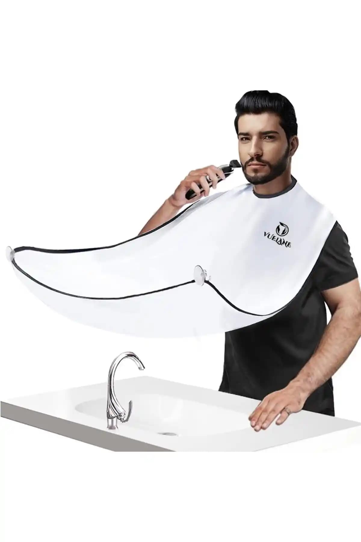 İnkoha Beyaz Saç Sakal Kesme Traş Önlüğü Pratik ve Hijyenik Kullanım İçin Uygun