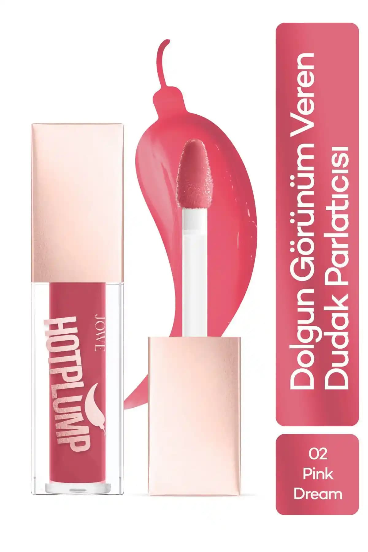 JOWE Hot Plump Pink Dream Dudak Parlatıcısı: Dolgun ve Parlak Dudaklar İçin Günlük Kullanım