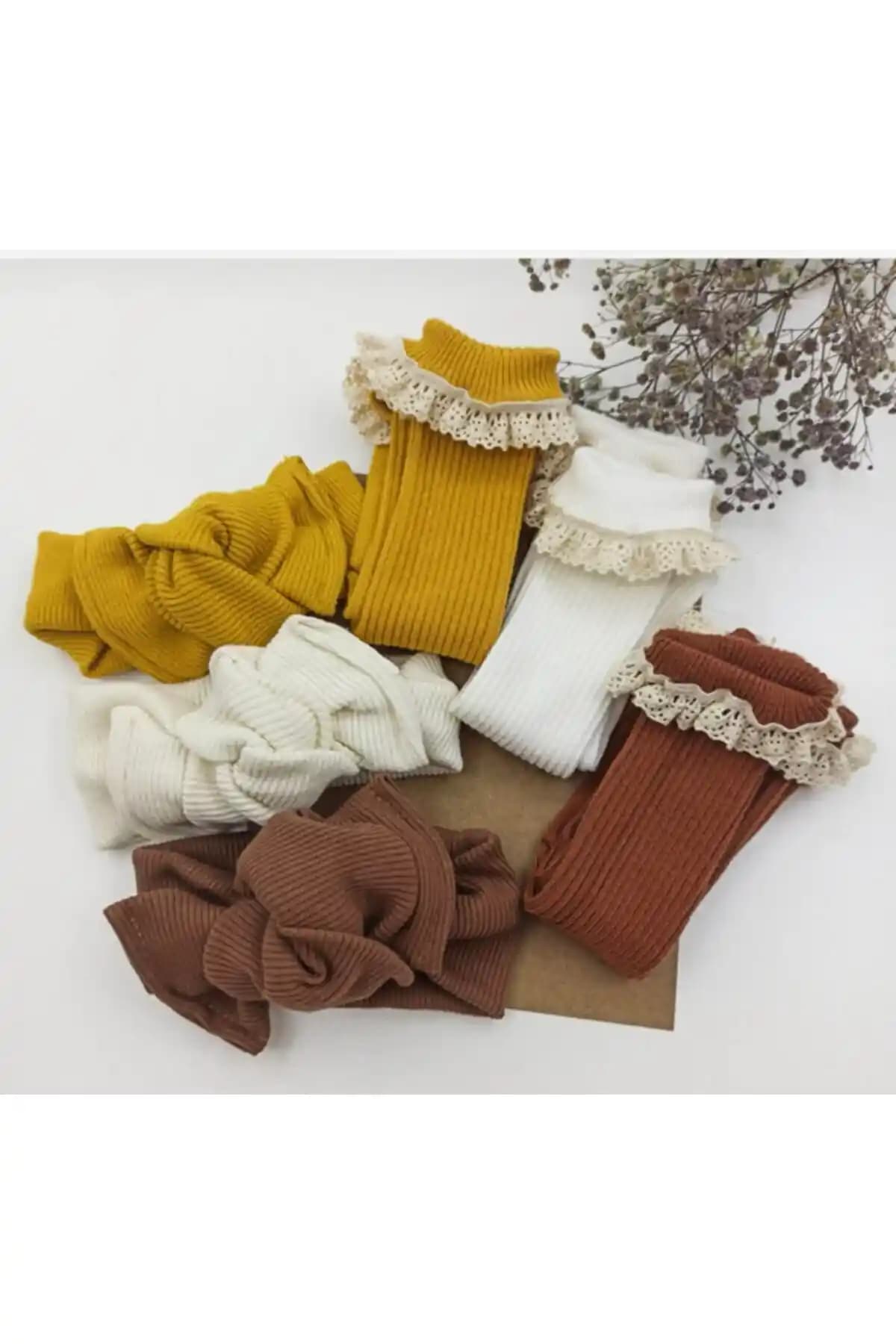 Kız Çocuk ve Bebekler İçin 3'lü Çorap ve Ribana Bandana Seti İncelemesi