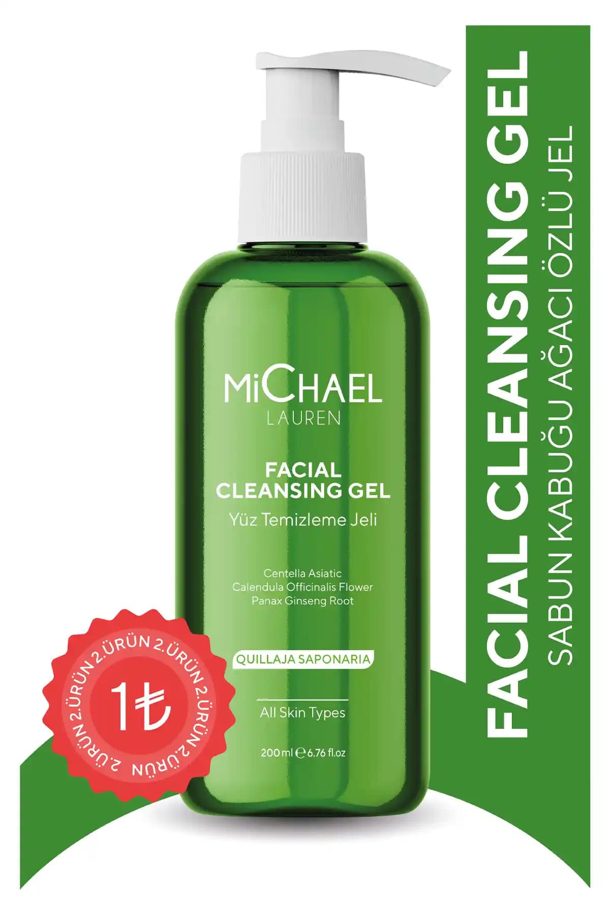 Michael Lauren Sebum Dengeleyici Yüz Temizleme Jeli Doğal ve Etkili Cilt Bakımı