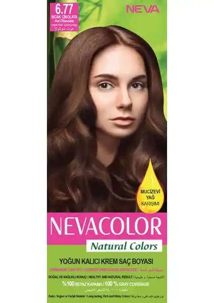 Nevacolor Natural Colors 6.77 Sıcak Çikolata Kalıcı ve Doğal Saç Boyası Özellikleri