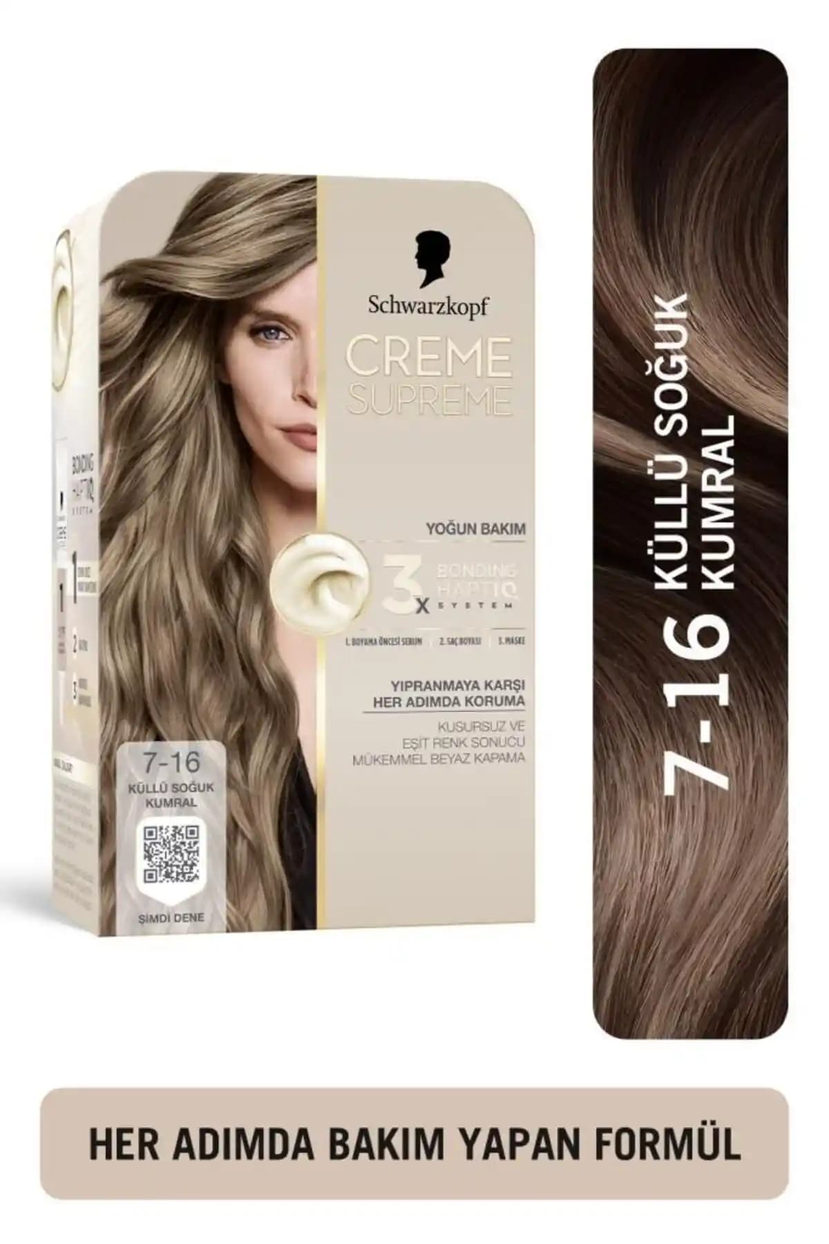 Schwarzkopf Creme Supreme Full Kit 7-16 Küllü Soğuk Kumral Saç Boyama Ürünü İncelemesi