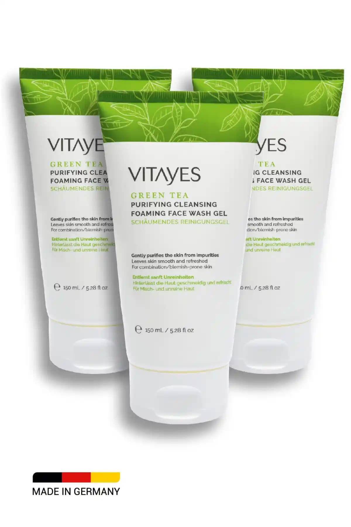 VITAYES Yüz Yıkama Jeli: Akne ve Yağlı Ciltler İçin Derinlemesine Temizlik Ürünü