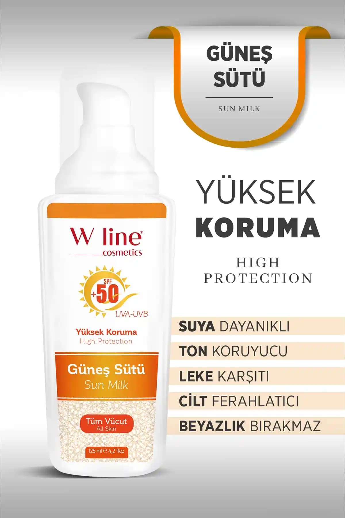 Wline SPF50+ Leke Karşıtı Güneş Losyonu: Yüksek Koruma ve Doğa Dostu Formül