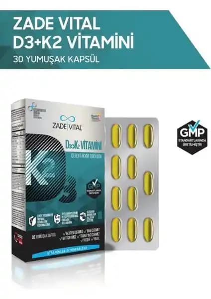 Zade Vital D3+K2 MK7 Vitamini: Bağışıklık ve Kemik Sağlığını Destekleyen Takviye