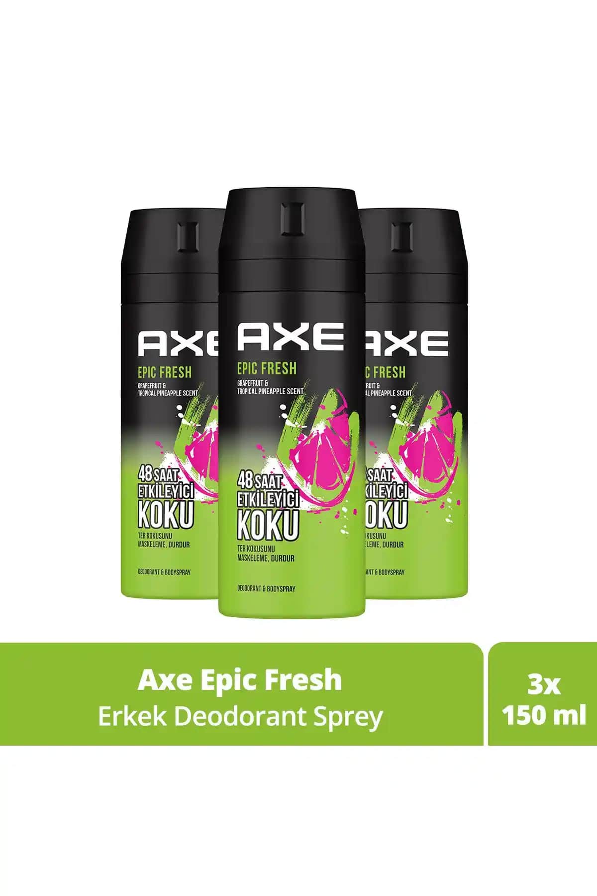 Axe Erkek Deodorant & Bodyspray Epic Fresh: Uzun Süreli Tazelik ve Koruma