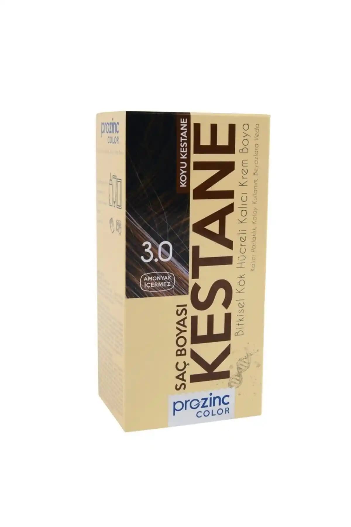 Prozinc Color 3.0 Kestane: Amonyaksız Bitkisel Saç Boyası ile Doğal Renk