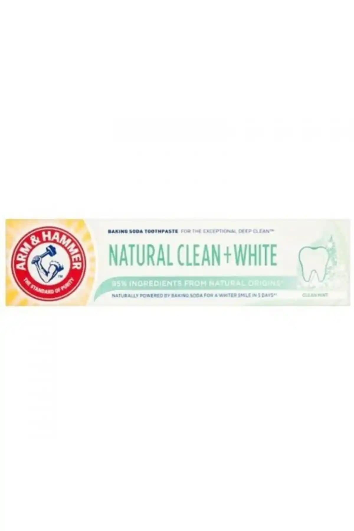Arm & Hammer Natural Clean&White Doğal Beyazlatıcı Diş Macunu 75 ml Sağlıklı Ağız Bakımı