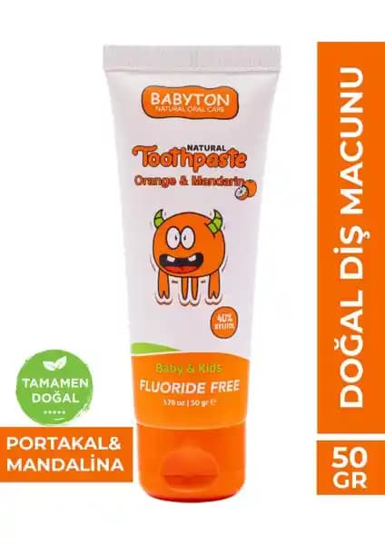 Babyton Doğal Portakal Mandalina Diş Macunu Çocuklar İçin Sağlıklı ve Güvenli Temizlik Ürünü