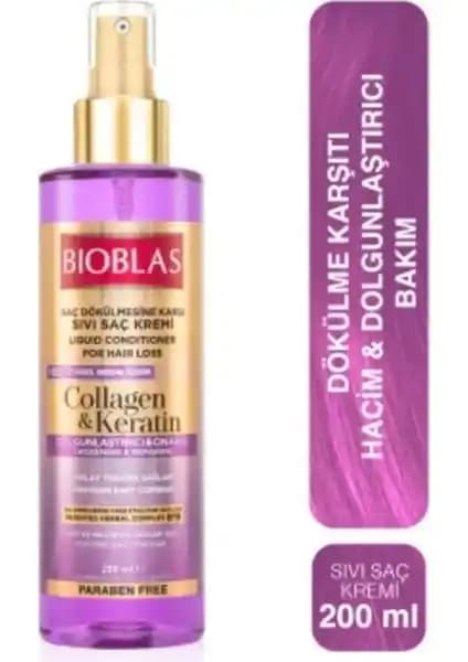 Bioblas Sıvı Saç Kremi 200 ml Kolajen ve Keratin ile Saçlarınızı Güçlendirin