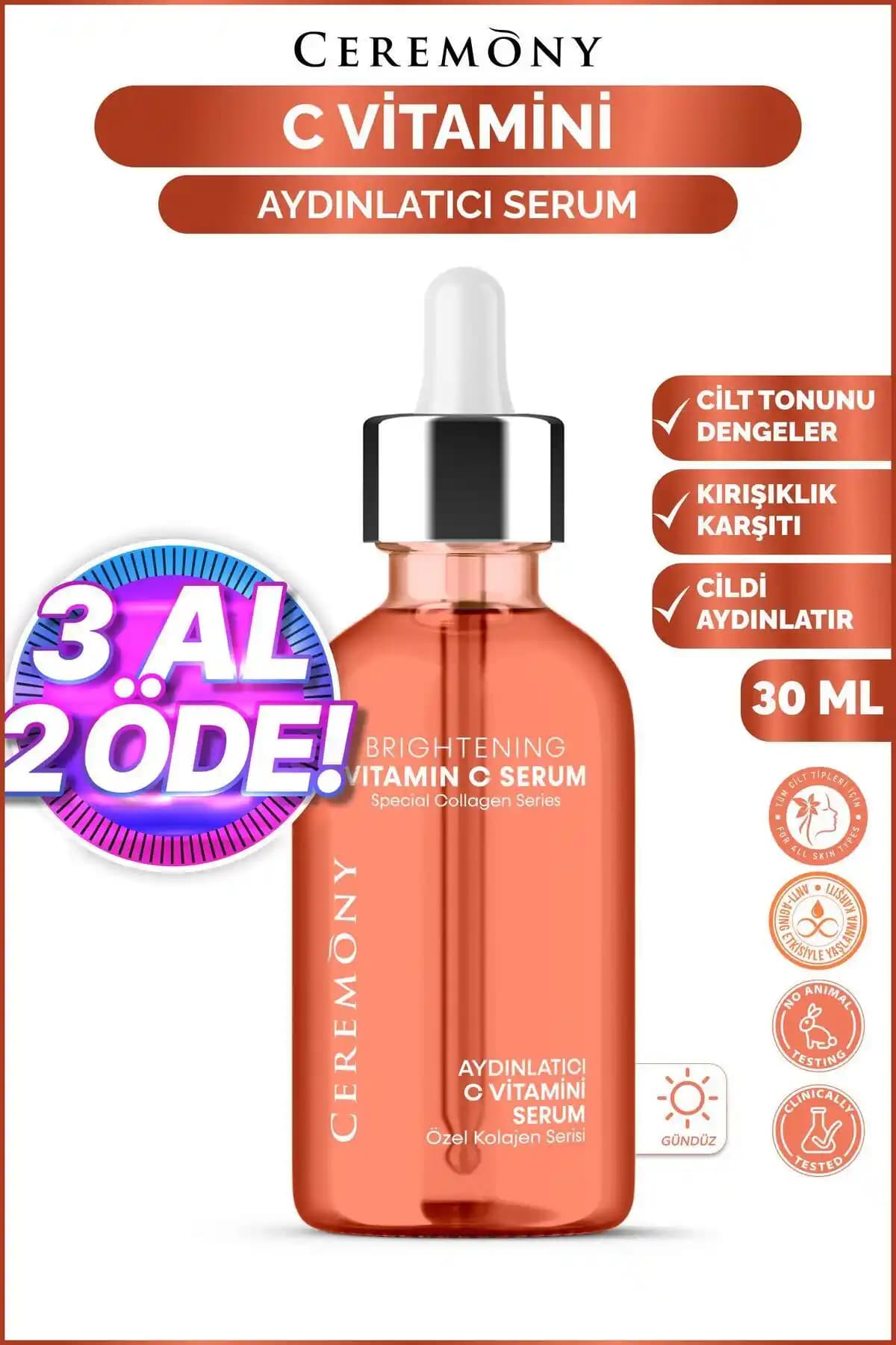 Ceremony C Vitamini Ayışıldayan Cilt Bakım Serumu: Parlak ve Canlı Bir Cilt İçin